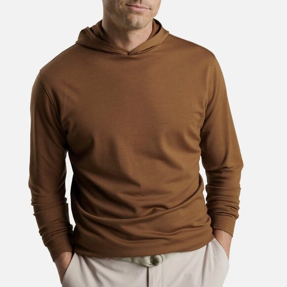 Peter Millar Crown Crafted Excursionist Flex Popover Hoodie Wool Blend Men's XXL - Picture 1 of 6